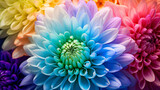 Fototapeta Tęcza - Colorful chrysanthemum flower