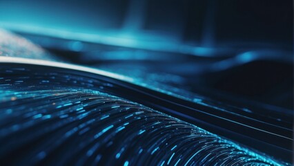 futuristic blue data lines.  generative, AI.