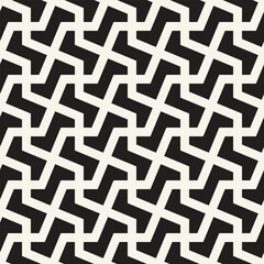 Wall Mural - vector seamless pattern. repeating geometric elements. stylish monochrome background design.
