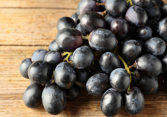 ripe black grapes