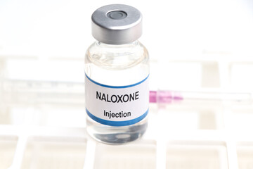 Sticker - NALOXONE in a vial, Chemicals used in medicine