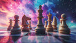 © Amir - Chess pieces against the background