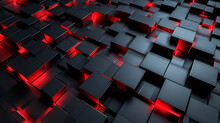 Black And Red Block Background With Red And Blue Lights