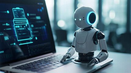 A laptop unveils emerging virtual assistant technology