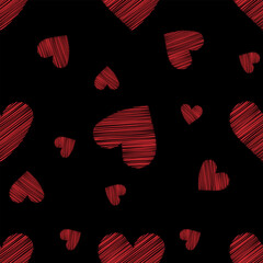 Wall Mural - Cute romantic hearts seamless pattern.Valentine's day. Holidays background. Perfect for print romantic wedding design