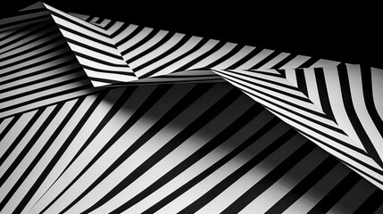 Wall Mural - Background of black and white stripes. Striped world for modern design