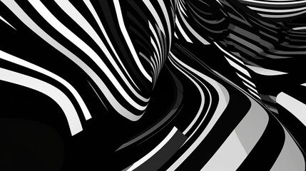 Wall Mural - Background of black and white stripes. Striped world for modern design