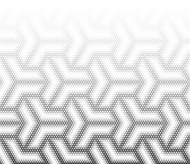 Wall Mural - Geometric pattern. Stars and triangles on  white background.Seamless in one direction.Average fade out. 