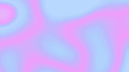 Wall Mural - Light blue and soft pink gradient background for banner, cover. Abstract morphing flow of ring and round shapes in pastel colors. Flowing drops motion. Minimalistic liquid animation. Blurry texture