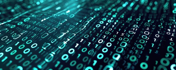 Digital binary encrypted code background