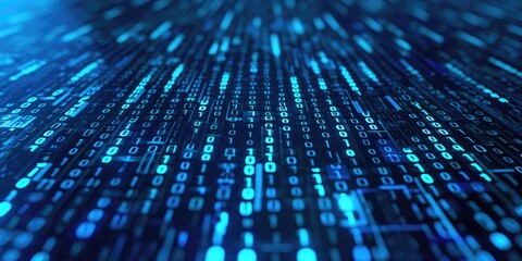 Digital binary encrypted code background