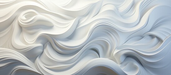 Sticker - AI generated illustration of a flowing white wave texture