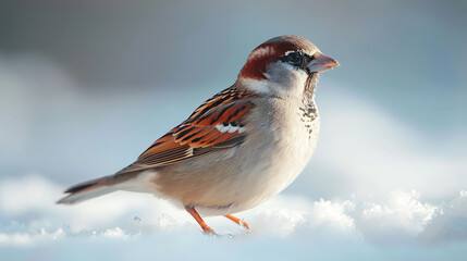 Wall Mural - View of a Beautiful Sparrow Bird