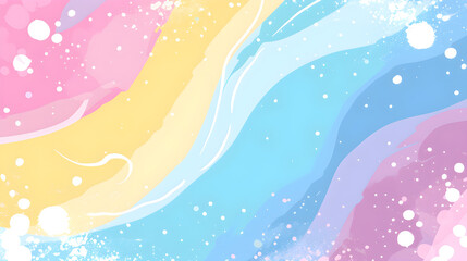 Wall Mural - beautiful soft pastel abstract background in a cute style decorated with dots.