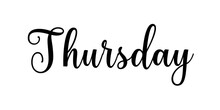 Happy THURSDAY – Text Banner With Beautiful Calligraphy About A Day Of The Week