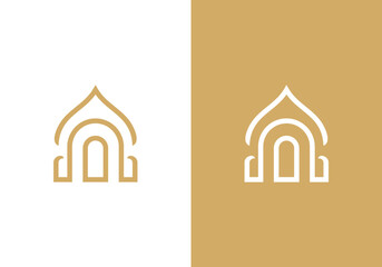 mosque logo design, religious islamic inspiration logo design
