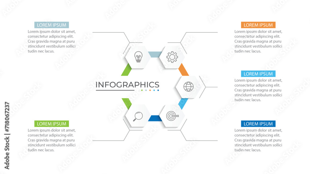 Vector infographic design template with 5 options or steps Stock Vector ...