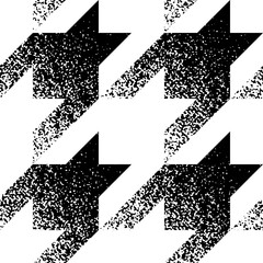 Fototapete - Hounds-tooth grunge pattern. Dissolive effect. Vector seamless pattern