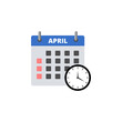 © sljubisa - Calendar April icon isolated on transparent background