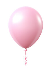 Wall Mural - Light pink balloon isolated on transparent or white background