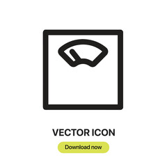 Poster - Scale icon vector. Linear-style sign for mobile concept and web design. Scale symbol illustration. Pixel vector graphics - Vector.