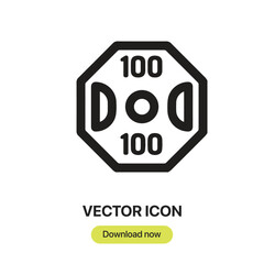 Poster - Weight icon vector. Linear-style sign for mobile concept and web design. Weight symbol illustration. Pixel vector graphics - Vector.
