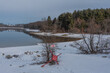 Frozen Reflections on a January Morning, Lake Marburg, Pennsylvania USA