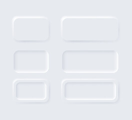 Wall Mural - neumorphic buttons. simple trendy design elements ui components isolated on light background. contro