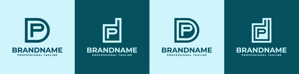 Modern Initials DP Logo, suitable for business with DP or PD initials