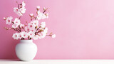 Fototapeta Kosmos - Pink flowers on the vase