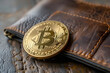 Digitale Vermögensverwaltung: Bitcoin Wallet-Konzept mit Kryptowährung und Technologiefortschritt für sichere elektronische Transaktionen