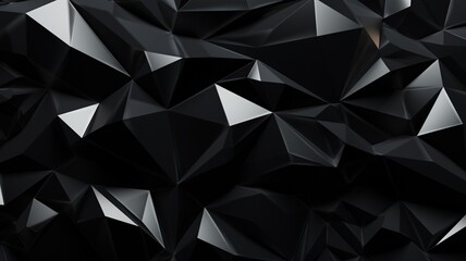 Poster - Black abstract 3d render crystal texture background