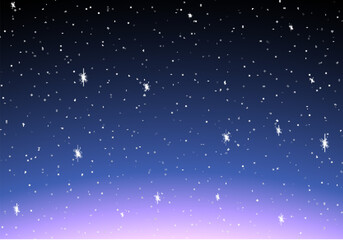 Wall Mural - stars in the sky on the sunrise or sundown. abstract background with colorful dawn and stars.
