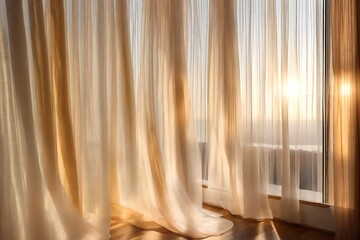 Wall Mural - curtains in the window