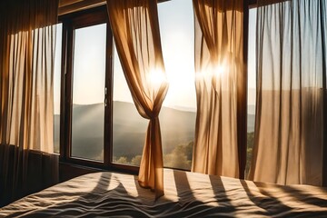 Sticker - bedroom with window