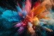 Explosion of colored dust
