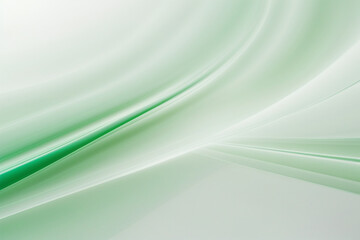 Sticker - abstract light green lines on white background
