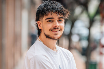 Poster - portrait of young attractive man on the street