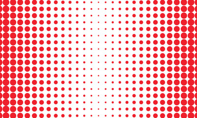 Wall Mural - abstract repeatable big to small red halftone dot pattern.