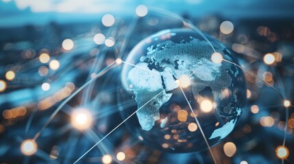 International Global business trade. Concept of global communication