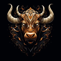 Wall Mural -  Logo illustration of a Bull