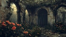 Mystical Abandon With Roses Sprawling In Solitude