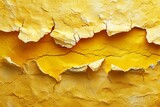 Fototapeta Tulipany - Discover the allure of imperfection with this digital image showcasing torn yellow cardboard paper