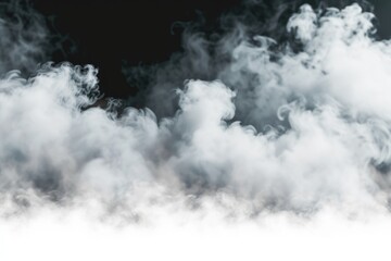 Canvas Print - A black and white photo capturing smoke in the air. Can be used to depict mystery or pollution.