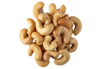 Poster - A pile of cashews stacked on top of each other. Perfect for food and nutrition-related content