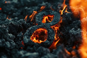 Wall Mural - a striking close-up view of a vibrant and intense fire. this powerful image captures the raw energy 