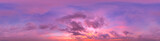 Fototapeta  - 360 VR 2:1 equirectangular dramatic sunset sky background overlay. Ideal for 360 VR sky replacement. High quality 300 dpi, adobe rgb color profile