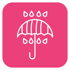 Sticker - Umbrella with Rain Drops Icon of Seasonal iconset.