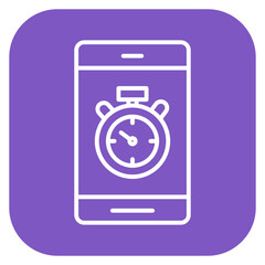 Wall Mural - Mobile Stopwatch Icon of Mobile Apps iconset.