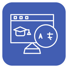 Wall Mural - Language Course Icon of Online Education iconset.